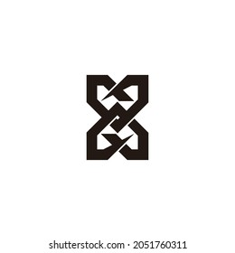 vector de línea superpuesta de forma de origen vinculada abstracta