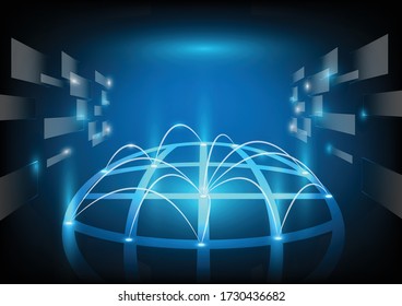 enlace abstracto de fondo de tierra, imágenes de línea para trabajo gráfico