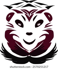 Abstract Lion art branding logo
