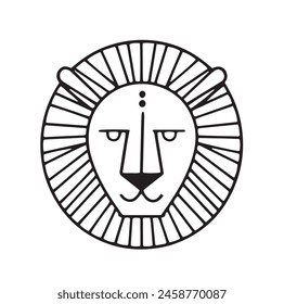 Abstract Lion Head Artwork vector