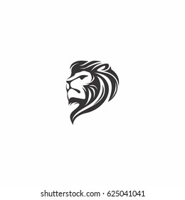 Abstract Lion Head Icon Logo Design