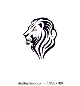 abstract lion head icon logo vector