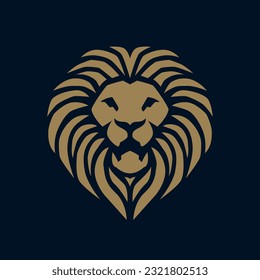 Abstract lion head logo design. Vector illustration. Stylized lion logotype.