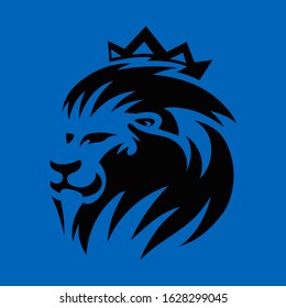 Abstract Lion Head Logo Symbol Design Illustration
