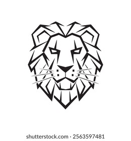 Abstract lion head vector lion head logo design icon