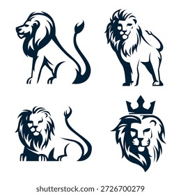 Modelo Abstract Lion Logo Bundle. Para o logotipo corporativo ou empresarial.