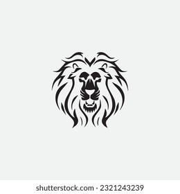 Abstract Lion logo or lion head isolated on Plain background