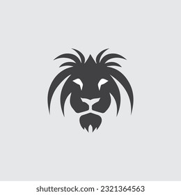 Abstract Lion logo or lion head isolated on Plain background