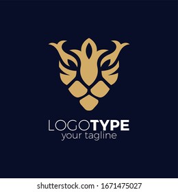 Abstract Lion Logo Simple and unique design