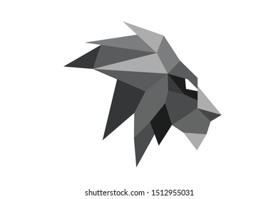 Abstract lion logo, abstract style full of meaning with smart touch