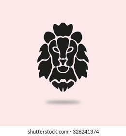 Abstract lion symbol, design element. Can be used for invitations, greeting cards, scrapbooking, print, labels, emblems, manufacturing. Animal theme