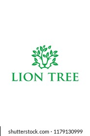 abstract lion tree