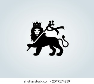 Abstract Lion Tribal Drawing for Illustration