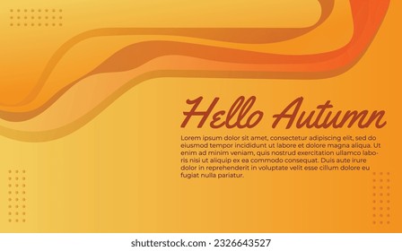 Abstract liquid autumn background. Colorful geometric shapes with fall colors. Orange and red leaves in a modern fluid shape. Ideal autumn backdrop or web banner.
