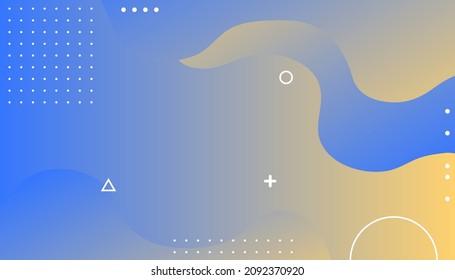 Abstract liquid background with blue gradient color. Futuristic design landing page. Eps10 vector. 