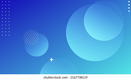 Abstract Liquid Background With Blue Gradient Color. Gradient Concepts With Circle Shape. Creative Illustration For Poster, Web, Landing, Page, Cover, Ad, Greeting, Card, Promotion