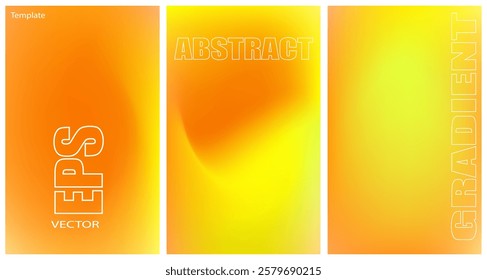 Abstract liquid background. Blurry orange and yellow smooth transition of colors. Modern design template for web covers, ad banners, posters, brochures, flyers. Vector EPS 10