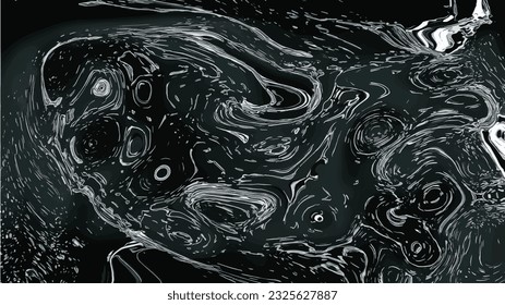 Abstract Liquid Background | Classic Black Color Abstract Fluid Acrylic Painting. Marbled Black Abstract background. Liquid Pattern | Trendy Abstract Colorful Liquid Background. Stylish Wave Texture