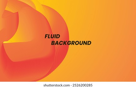 Fundo líquido abstrato com uma combinação de laranja e amarelo. Efeito fluido dinâmico, adequado para projetos modernos e criativos, como fundos da web, apresentações. eps 10