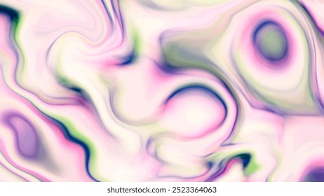 Abstract liquid background design with holographic texture.