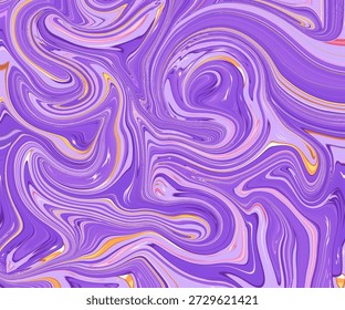 Fundo líquido abstrato com lavanda fluente, roxo, ouro, textura de mármore e movimento suave. Elegante pano de fundo moderno para design de luxo e branding.