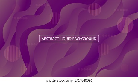 abstract liquid background. fluid shape, geometric concept. purple color. beautiful wallpaper 