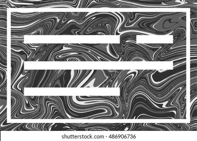 Abstract liquid background with geometric figure