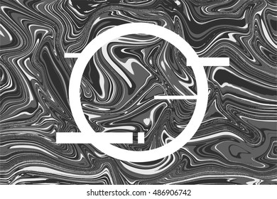 Abstract liquid background with geometric figure