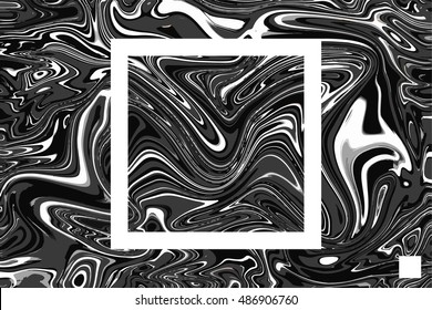 Abstract liquid background with geometric figure