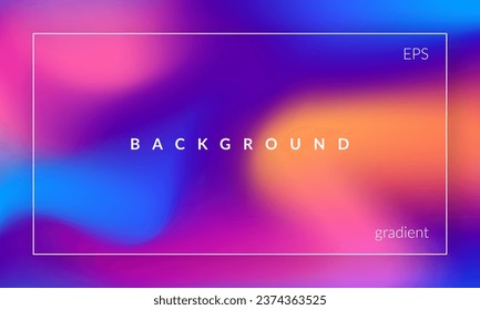 Abstract liquid background. Gradient mesh. Fluid color blend. Blurred colorful mix. Modern design template for ad banners, social media, covers, posters, brochures, flyers. EPS vector illustration