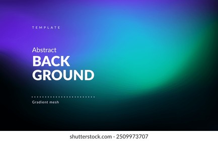 Abstract liquid background. Gradient mesh. Effect blend dark color. Blurred fluid colorful mix. Modern design template for web cover, ad banner, social media, header, presentation. Vector image EPS