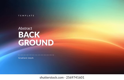 Abstract liquid background. Gradient Mesh and wavy lines. Blurred color mixing effect. Modern design template for ad banner, web page, website, landing, cover, poster, flyer, brochure. Vector image