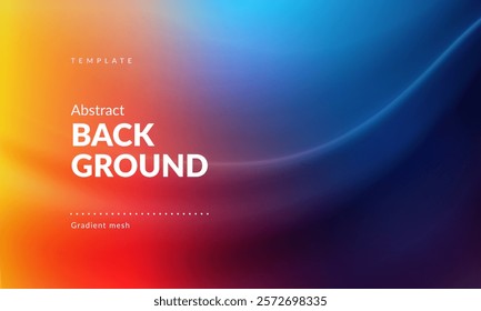 Abstract liquid background. Gradient Mesh and wavy lines. Blurred color mixing effect. Modern design template for ad banner, web page, website, landing, cover, poster, flyer, brochure. Vector image