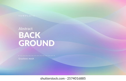 Abstract liquid background. Gradient Mesh and wavy lines. Blurred color mixing effect. Modern design template for ad banner, web page, website, landing, cover, poster, flyer, brochure. Vector image