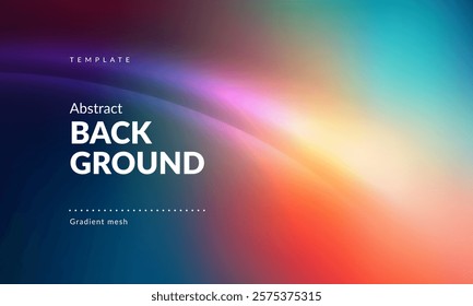 Abstract liquid background. Gradient Mesh and wavy lines. Blurred color mixing effect. Modern design template for ad banner, web page, website, landing, cover, poster, flyer, brochure. Vector image