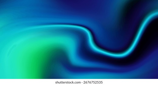 Fundo líquido abstrato. Malha de gradiente. Efeito mistura cor esmeralda. Mistura colorida fluida turva.