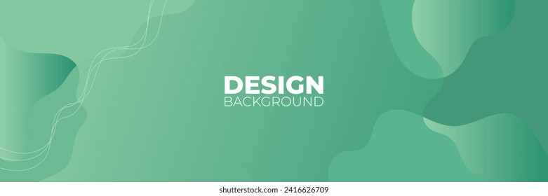 Abstract Liquid Background with green gradient for Wallpaper, Web, Banner, Presentation, and etc.