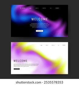 abstract liquid background for landing page. futuristic gradient design for website