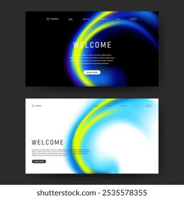 abstract liquid background for landing page. futuristic gradient design for website