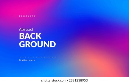 Abstract liquid background for landing pages, ad web banners, social media, covers website, headers posts. Gradient mesh. Fluid color blend. Blurred colorful mix. Modern design template. Vector EPS