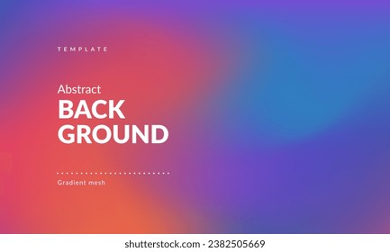 Abstract liquid background for landing pages, ad web banners, social media, covers website, headers posts. Gradient mesh. Fluid color blend. Blurred colorful mix. Modern design template. Vector EPS