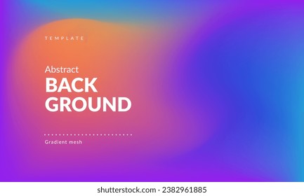 Abstract liquid background for landing pages, ad web banners, social media, covers website, headers posts. Gradient mesh. Fluid color blend. Blurred colorful mix. Modern design template. Vector EPS