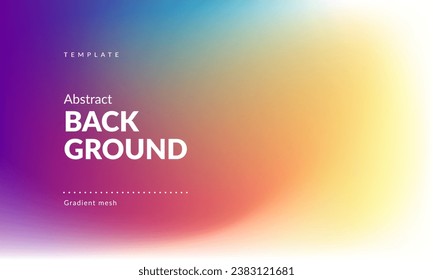 Abstract liquid background for landing pages, ad web banners, social media, covers website, headers posts. Gradient mesh. Fluid color blend. Blurred colorful mix. Modern design template. Vector EPS