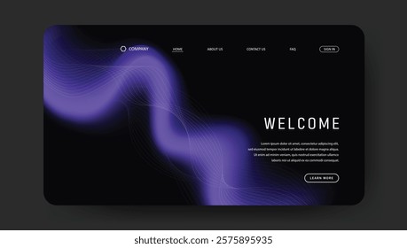 Abstract liquid background for landing pages, ad web banners, social media, covers website, headers posts. Gradient mesh