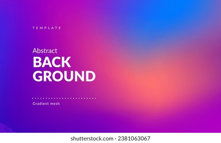 Abstract liquid background for landings, ad web banners, social media, covers website, headers posts. Gradient mesh. Fluid color blend. Blurred colorful mix. Modern design template. Vector EPS