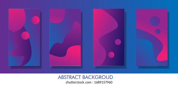 Abstract Liquid Background Landscape / Mobile For Banner Greeting Cards, Poster & Advertise