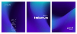Abstract Liquid Background Layout. Blue Color Blend. Blurred Fluid Effect. Gradient Mesh. Mockup Modern Design Template For Posters, Ad Banners, Brochures, Flyers, Covers, Websites. EPS Vector Image