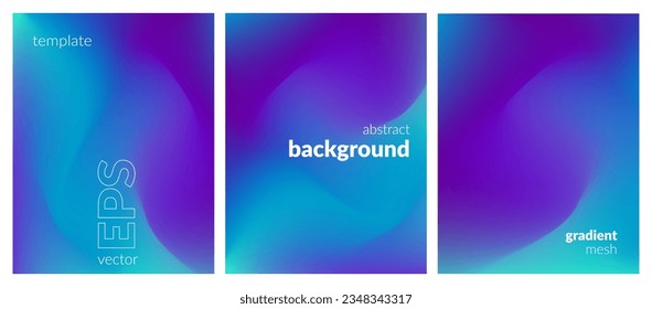 Abstract liquid background layout. Bright color blend. Blurred fluid effect. Gradient mesh. Mockup modern design template for posters, ad banners, brochures, flyers, covers, websites. EPS vector image