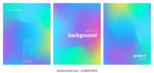 Abstract liquid background layout. Bright color blend. Blurred fluid effect. Gradient mesh. Mockup modern design template for posters, ad banners, brochures, flyers, covers, websites. EPS vector image
