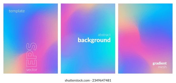 Abstract liquid background layout. Bright color blend. Blurred fluid effect. Gradient mesh. Mockup modern design template for posters, ad banners, brochures, flyers, covers, websites. EPS vector image